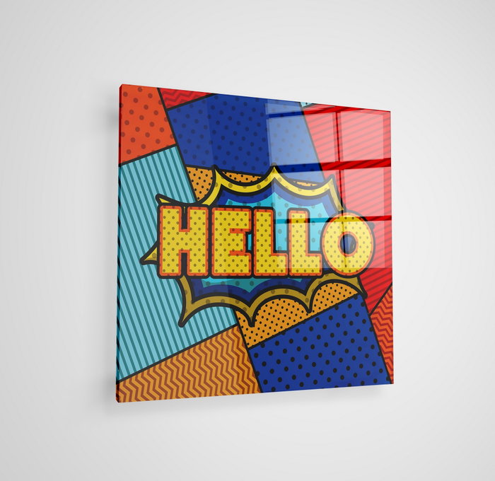 Wallity Cuadro Decorativo de Vidrio Templado Multicolor 70 x 70 cm